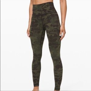 green camo lululemon wunder train leggings